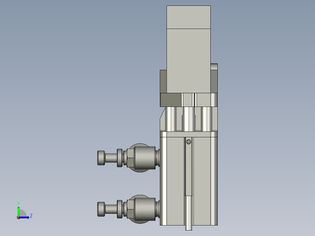 020400挡料装置-TQ-TC-QX004Z001左视图