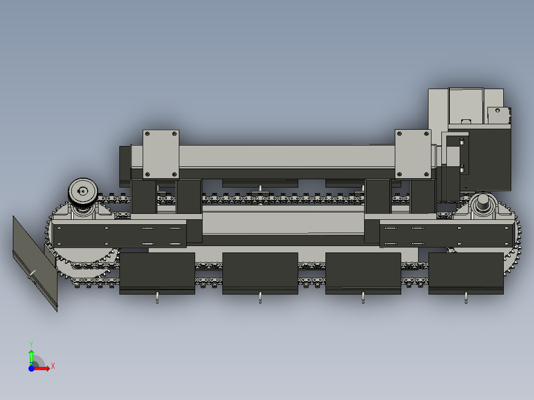 包装袋输送机--立前视图