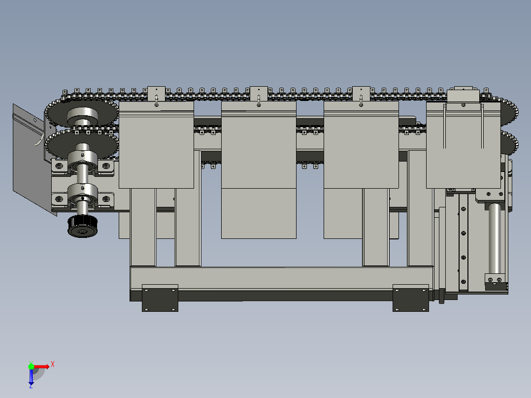 包装袋输送机--立俯视图