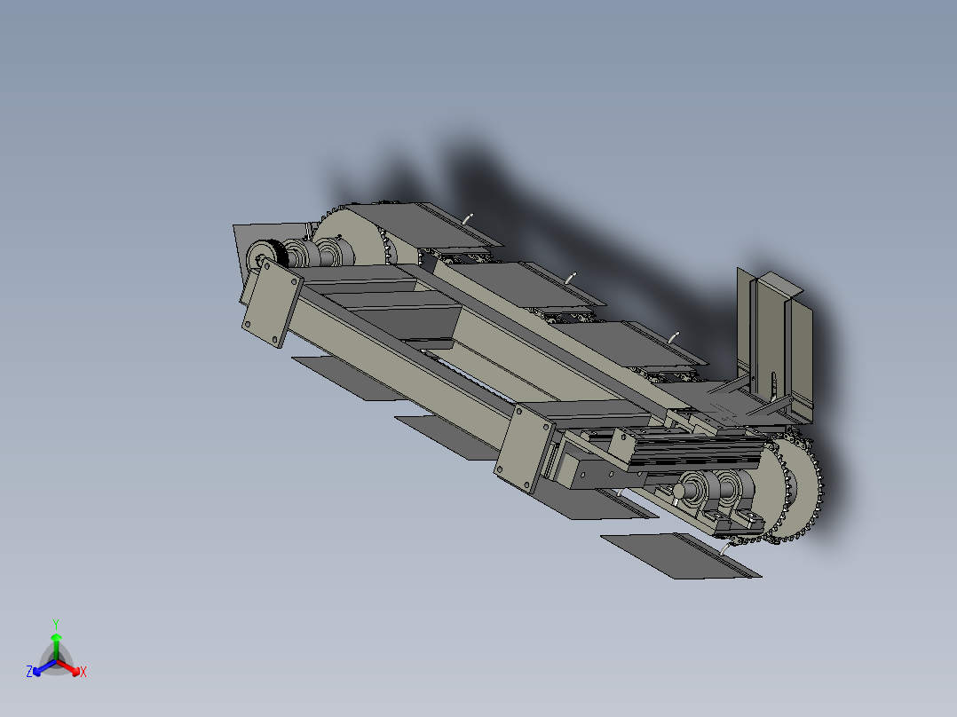 包装袋输送机--立正等轴测图