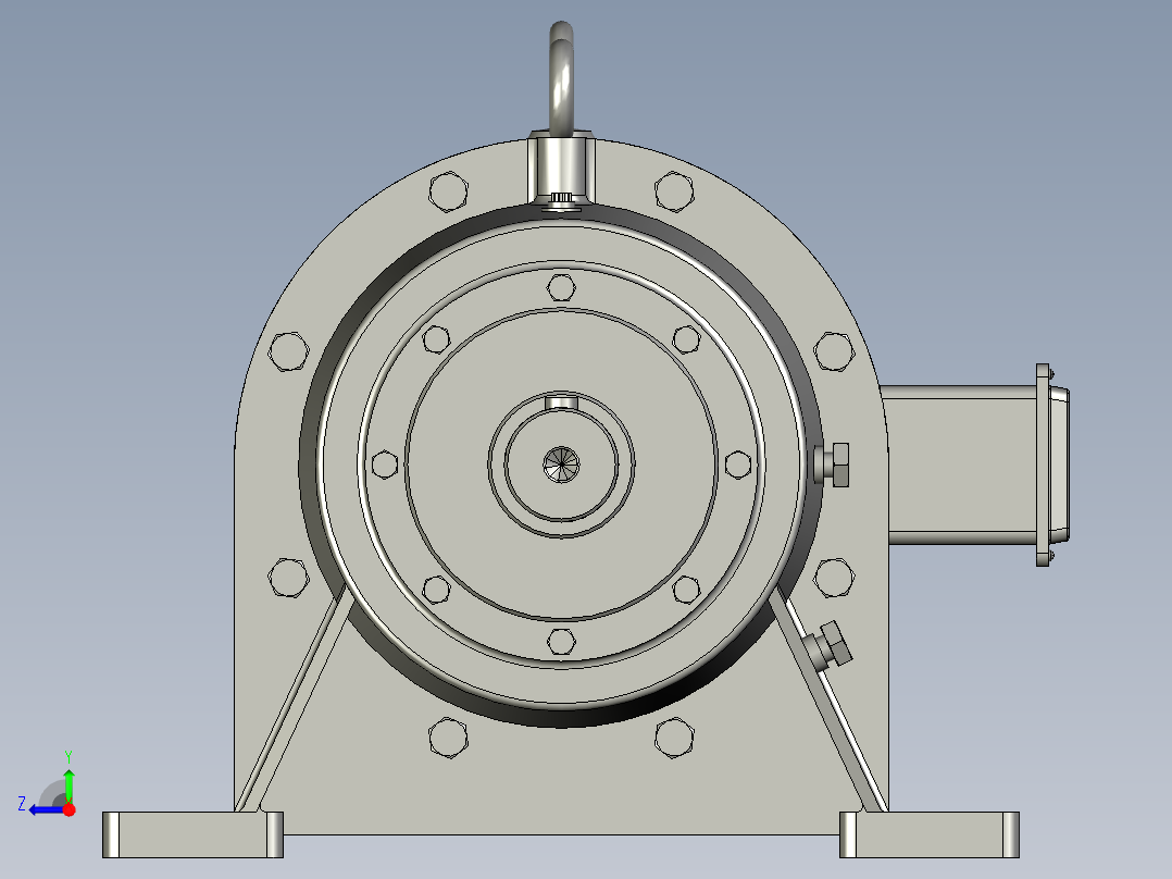 BWD型单级摆线针轮减速电机BWD1-29-Y15-4P-M1-1右视图