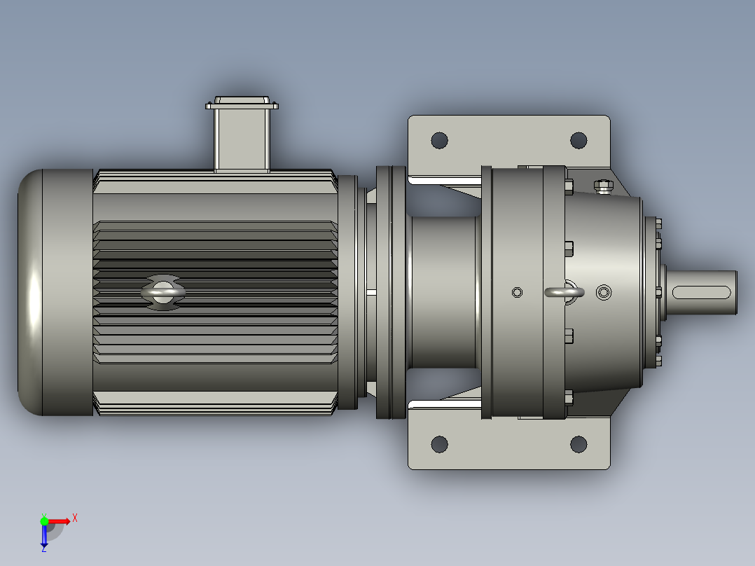 BWD型单级摆线针轮减速电机BWD1-29-Y15-4P-M1-1俯视图