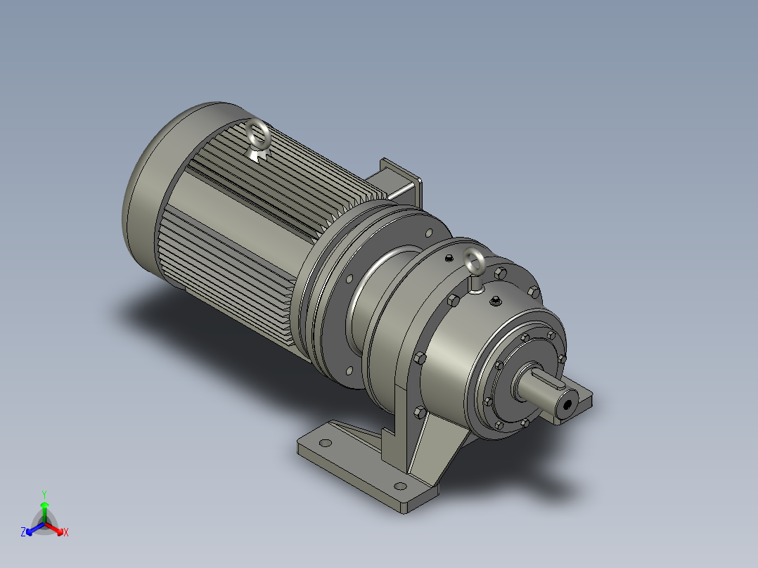 BWD型单级摆线针轮减速电机BWD1-29-Y15-4P-M1-1正等轴测图