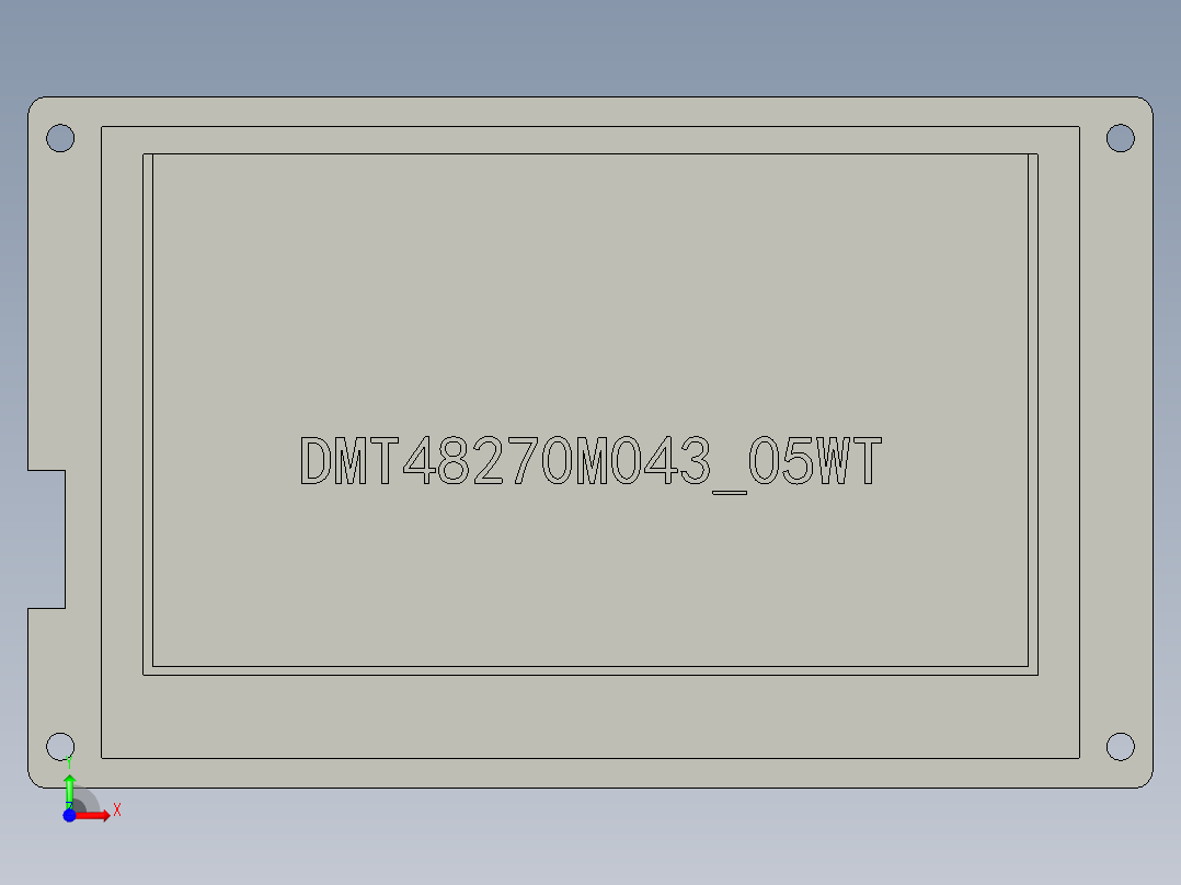 迪文43寸触摸屏前视图