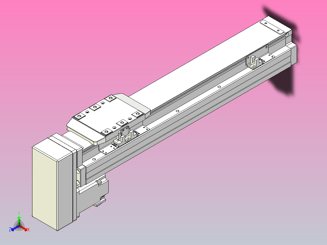 滚珠丝杠直线轴内置导轨TPA-GCR-80-1610C-L300-MP-M40-N3主视图