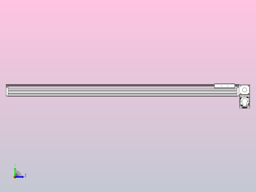 皮带直线轴半封闭可选导轨TPA-HNB-140D-120-L1250-RP-Y-P40-N3左视缩略图