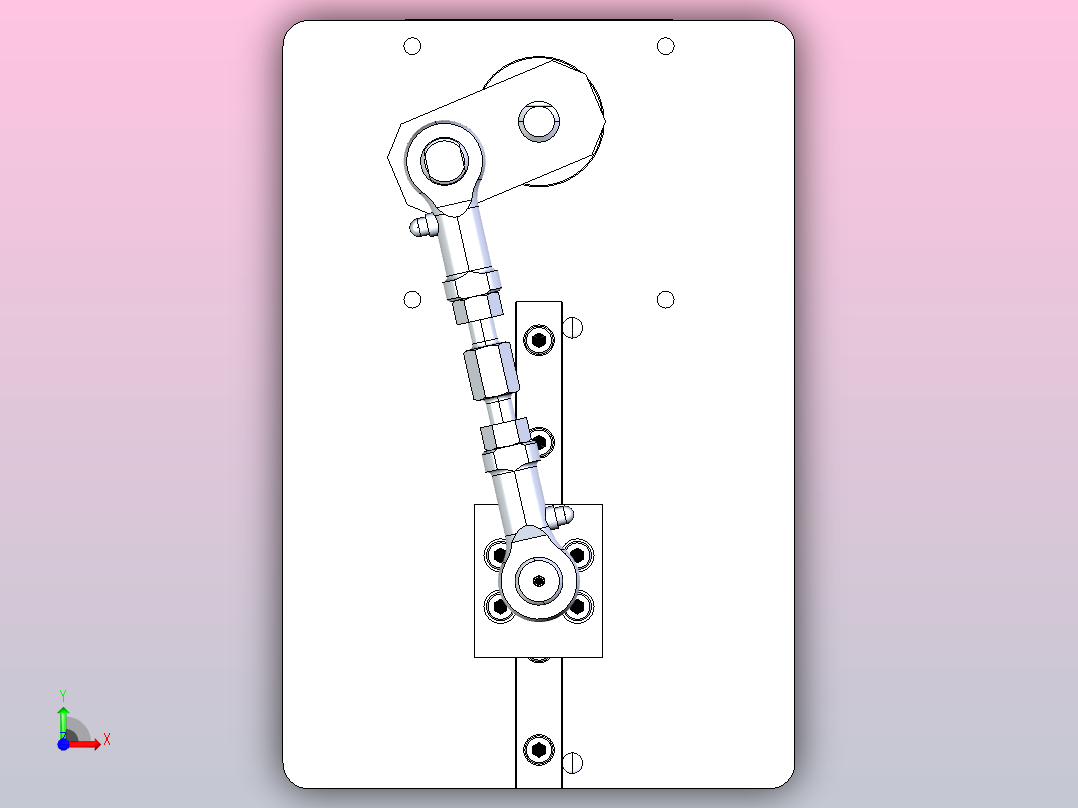 曲柄滑块机构3D设计前视图