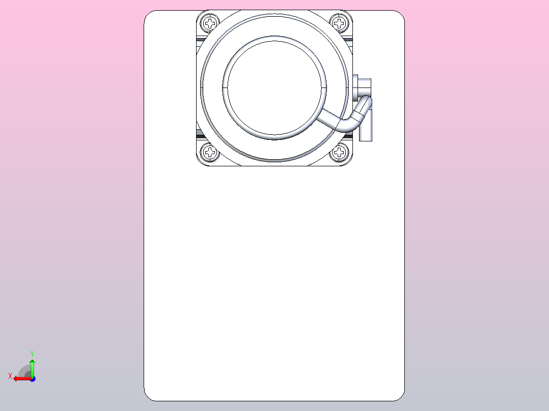 曲柄滑块机构3D设计后视图
