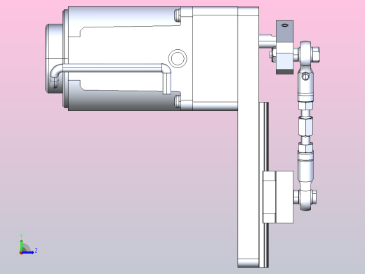 曲柄滑块机构3D设计左视缩略图
