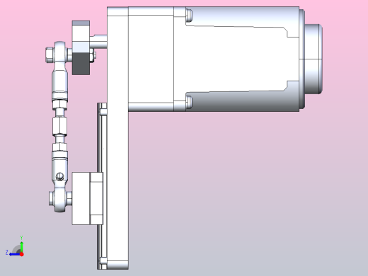 曲柄滑块机构3D设计右视缩略图