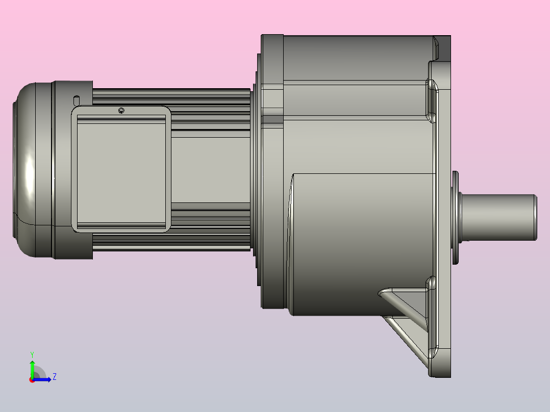 小型常规单相三维1.5KW4#LS单相左视图