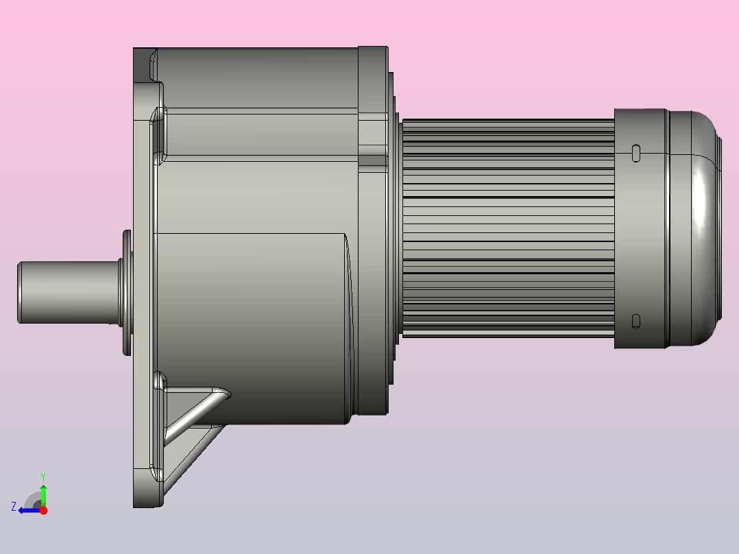 小型常规单相三维1.5KW4#LS单相右视图