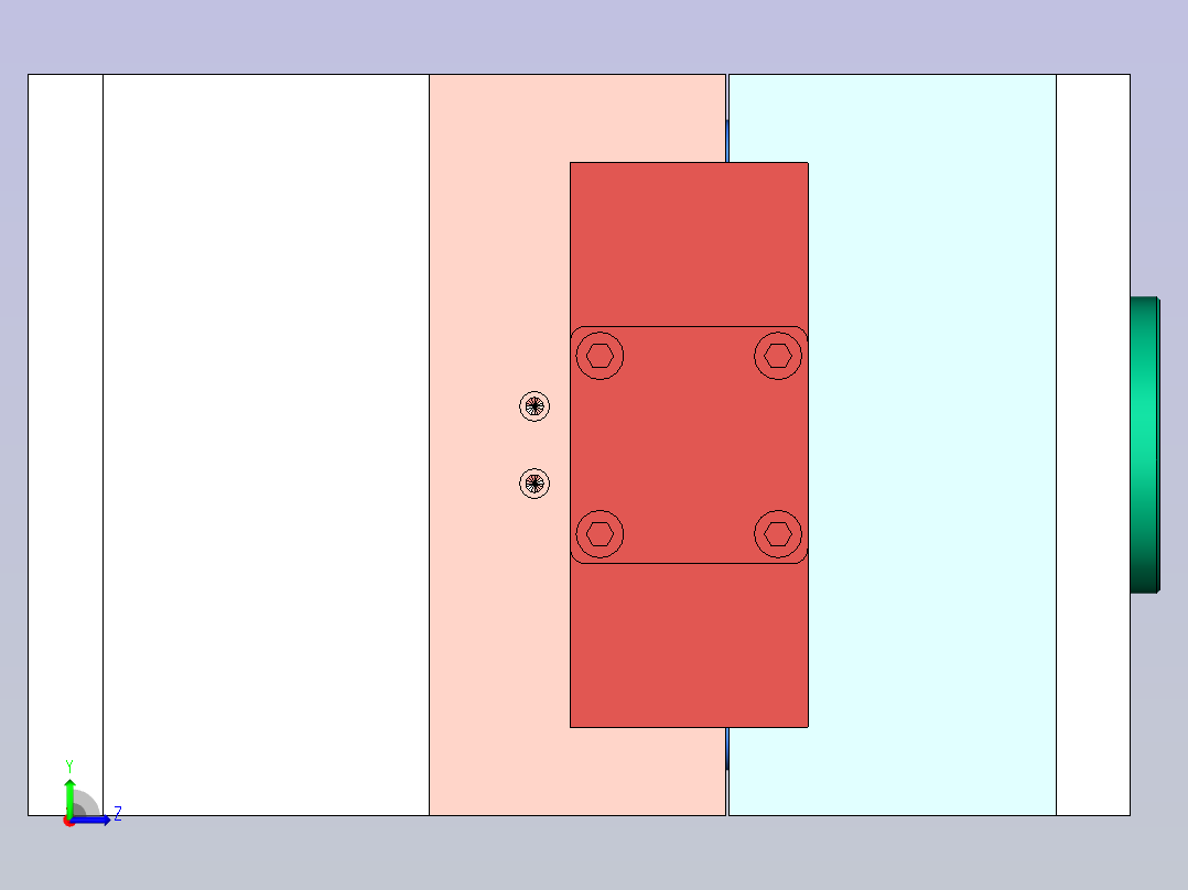 园林工具模具左视图