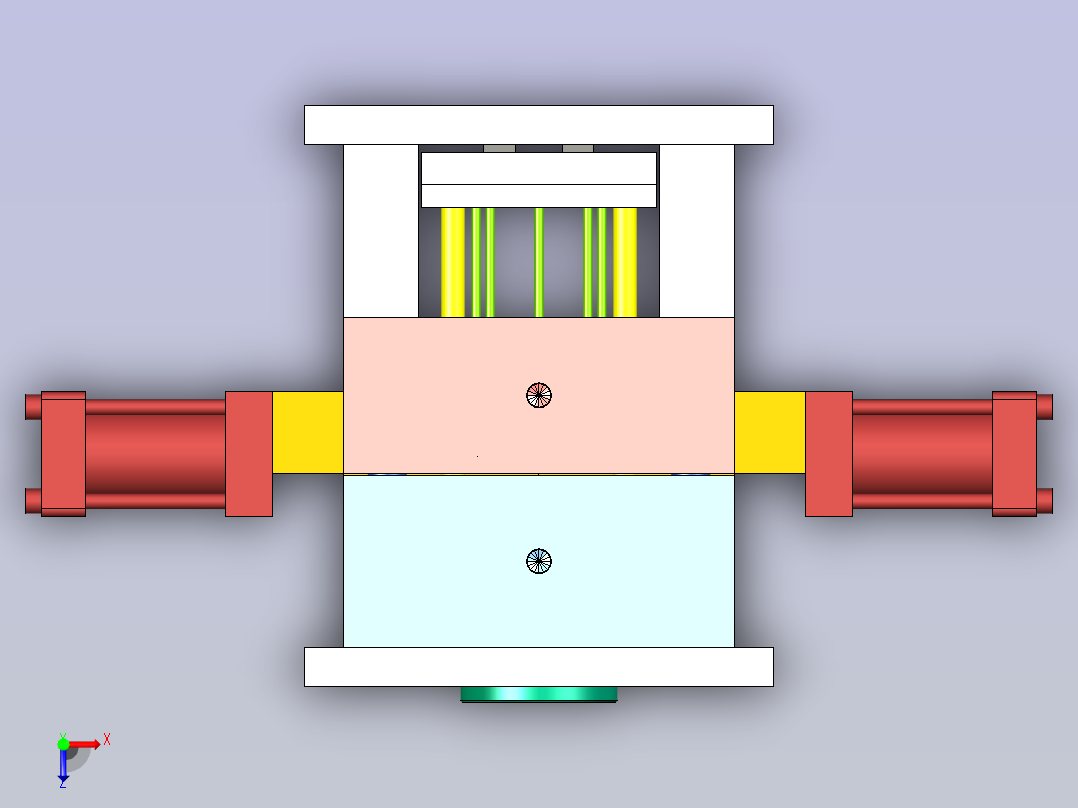 园林工具模具俯视图