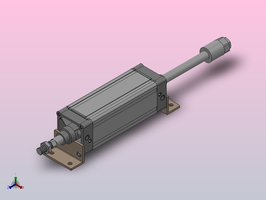 SEJ双轴复动行程可调型气缸SEJ 125×300-50-S主视图
