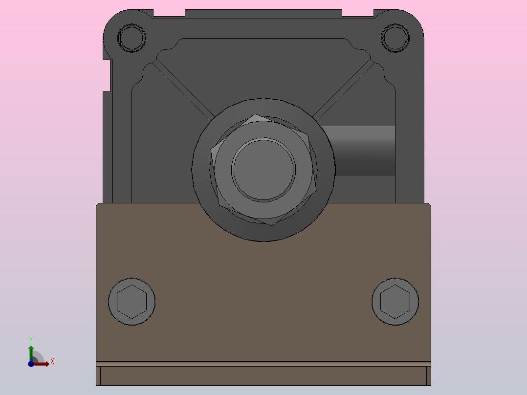 SEJ双轴复动行程可调型气缸SEJ 125×300-50-S前视图