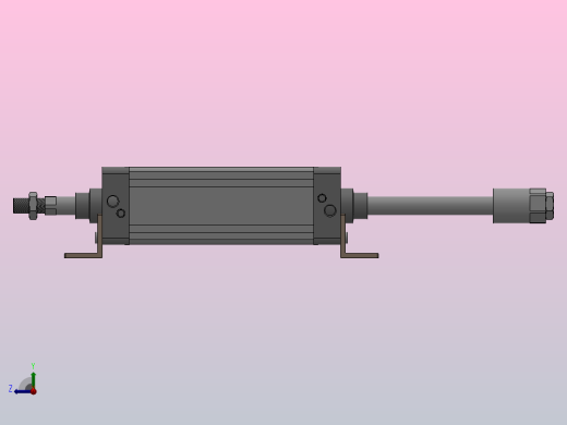 SEJ双轴复动行程可调型气缸SEJ 125×300-50-S右视缩略图