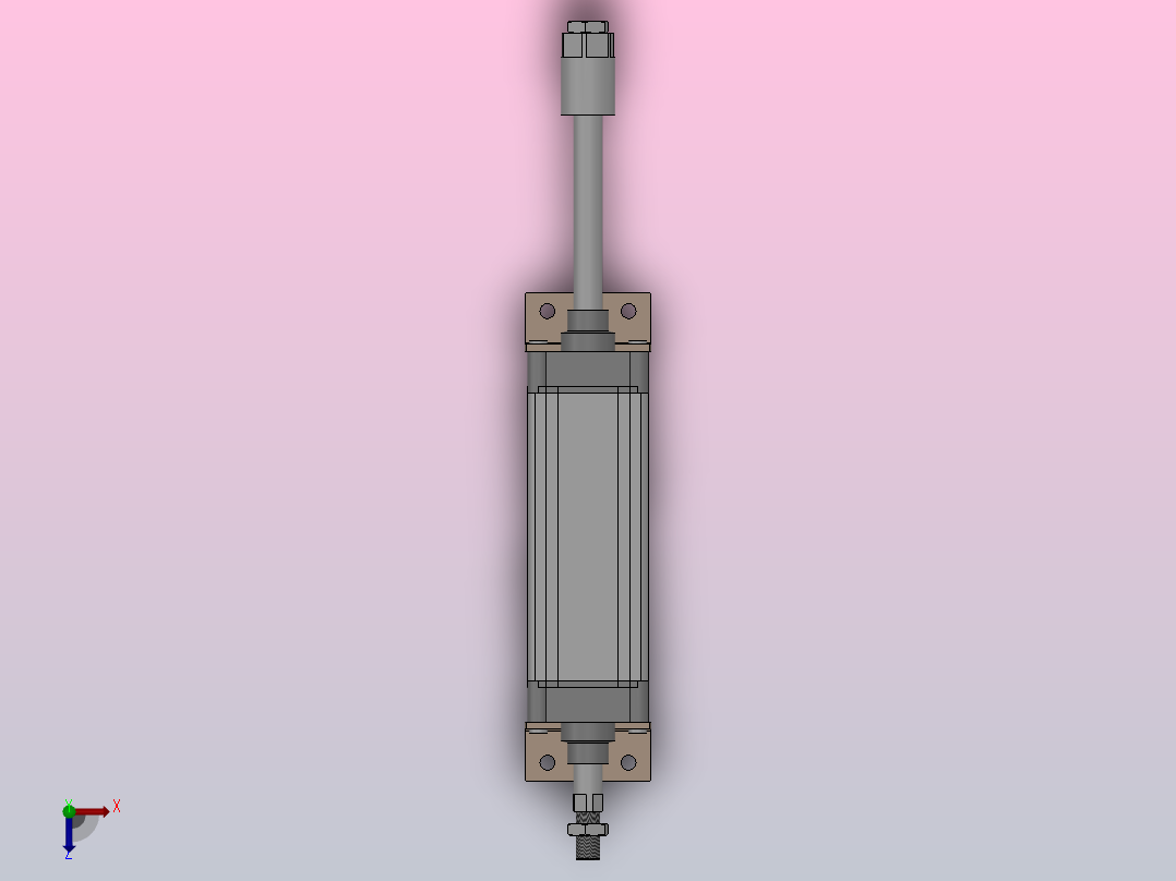 SEJ双轴复动行程可调型气缸SEJ 125×300-50-S俯视图