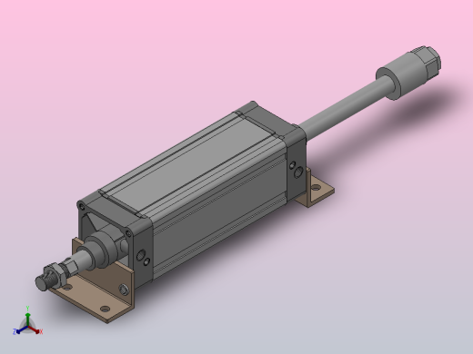 SEJ双轴复动行程可调型气缸SEJ 125×300-50-S正等轴测缩略图