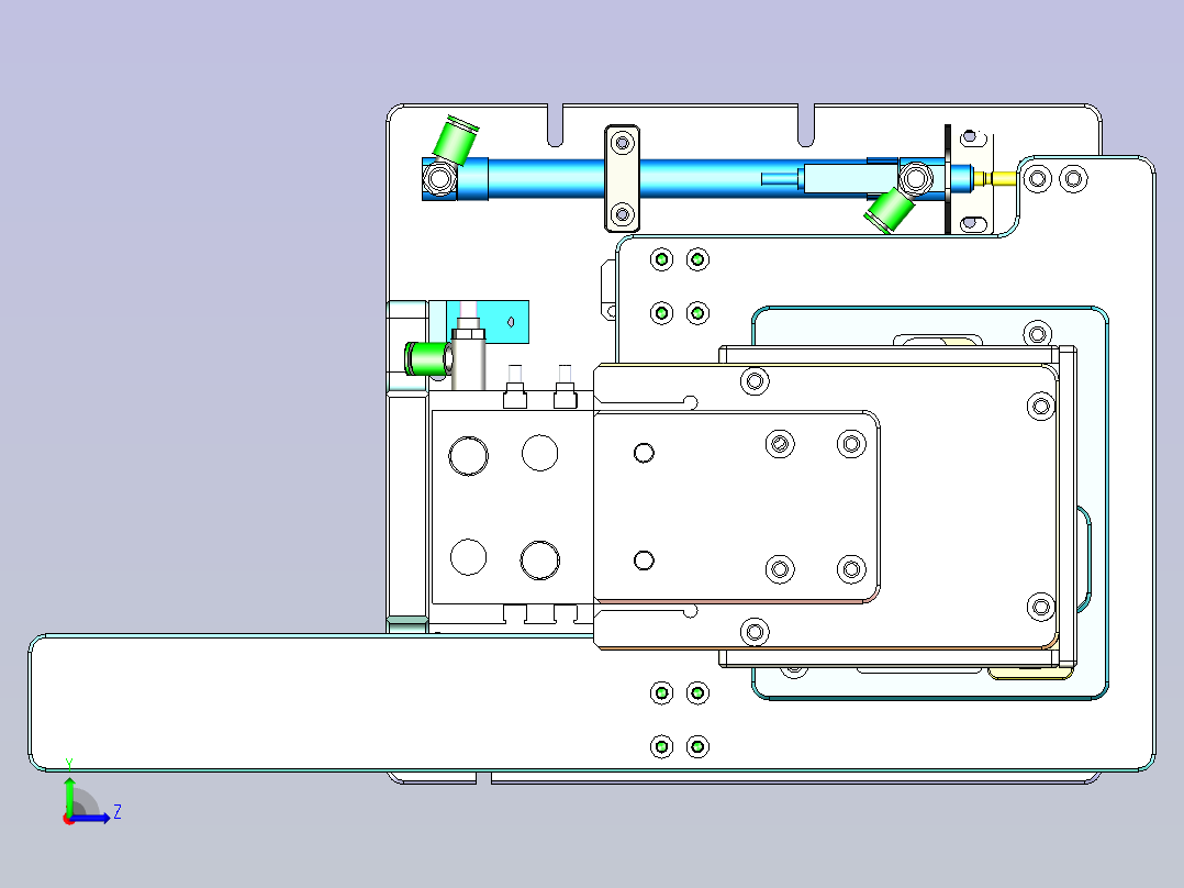 高频探针测试治具3D图纸左视图