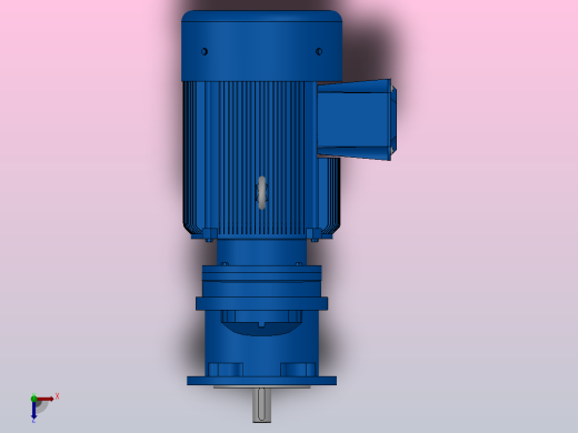 RXF67法兰轴伸式安装斜齿轮减速机RX67-Y3-4P-100-M1-0°-Φ200俯视缩略图