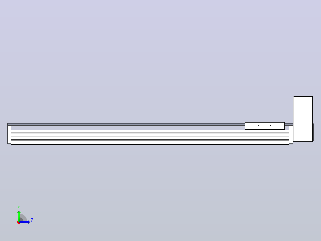 皮带直线轴半封闭可选导轨TPA-HNB-120D-110-L700-LU-Y-P40-N3左视图