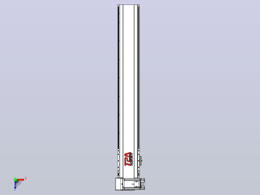 皮带直线轴半封闭可选导轨TPA-HNB-120D-110-L700-LU-Y-P40-N3俯视缩略图