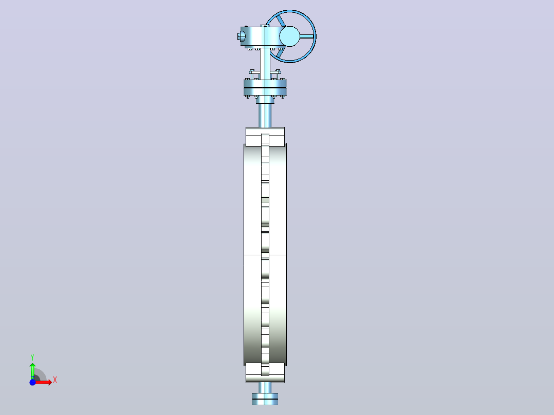 815L凸耳式美标蝶阀[API815L-30”]前视图