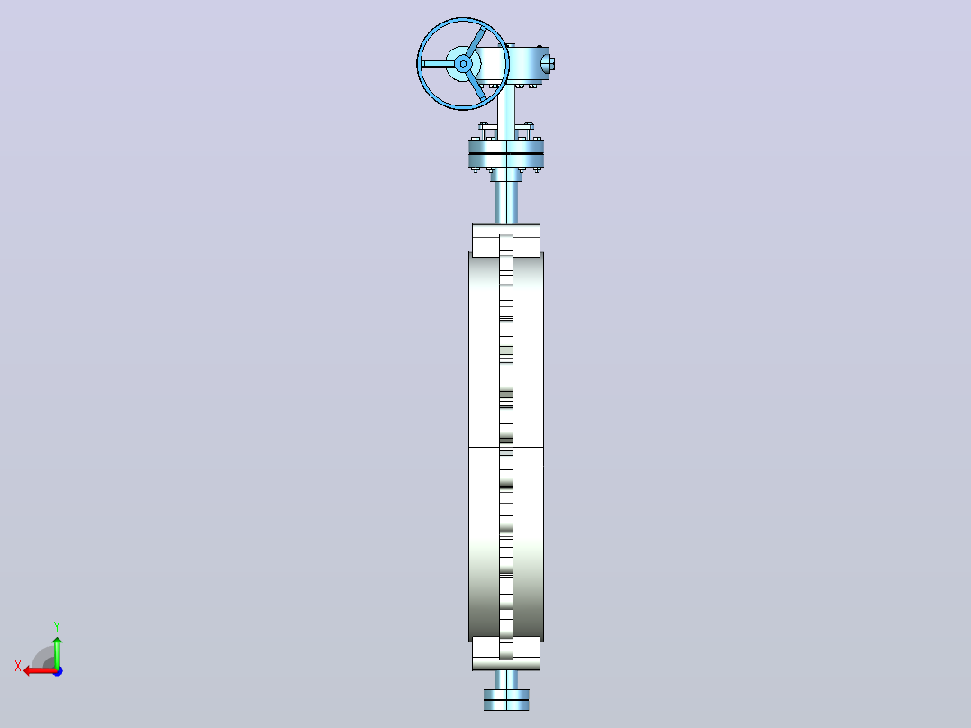 815L凸耳式美标蝶阀[API815L-30”]后视图