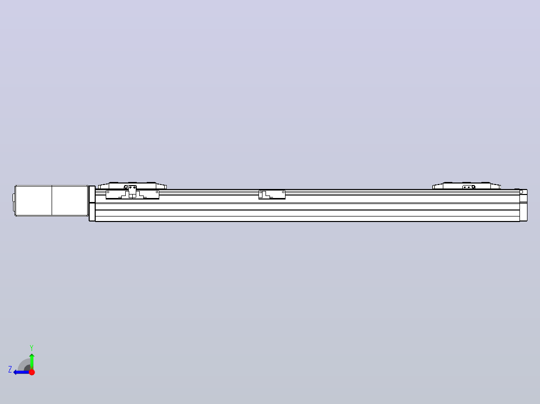 皮带直线轴双滑块型TPA-GCBS-80-P60-L250-QR-M20-N3右视图