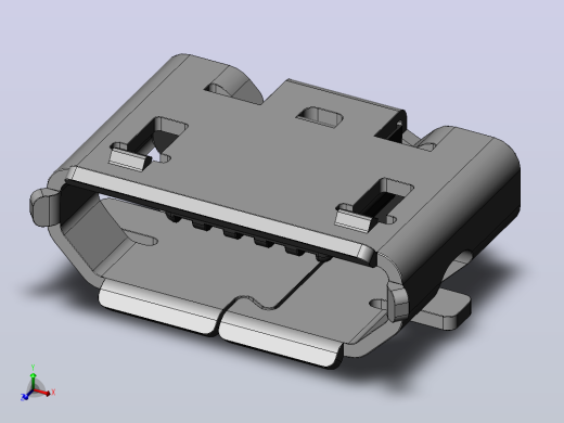 微型usb2 pcb连接器