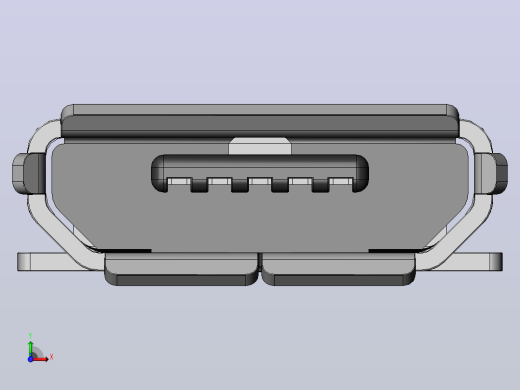 微型usb2 pcb连接器前视缩略图
