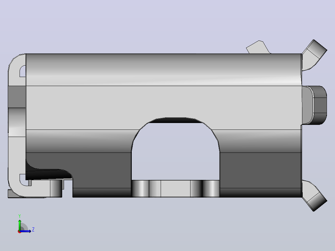 微型usb2 pcb连接器左视图