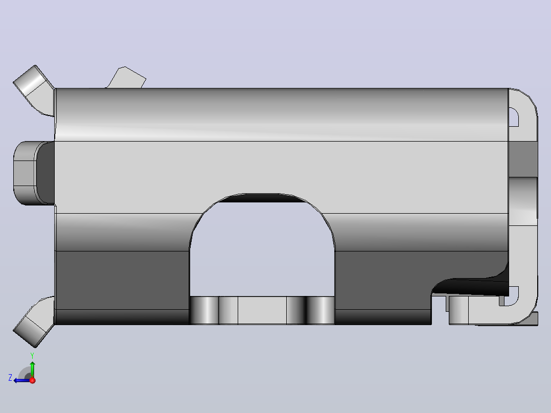 微型usb2 pcb连接器右视图