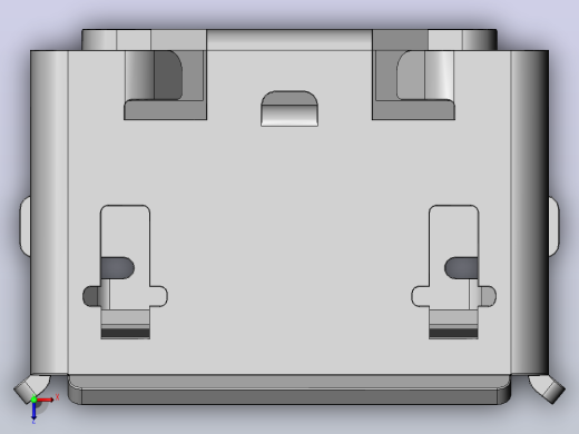 微型usb2 pcb连接器俯视缩略图