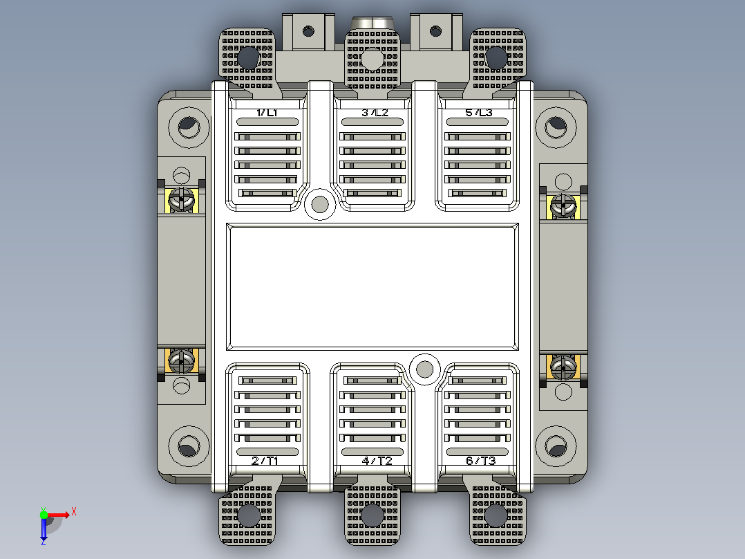 CJ40-63～125交流接触器三维模型202204俯视图