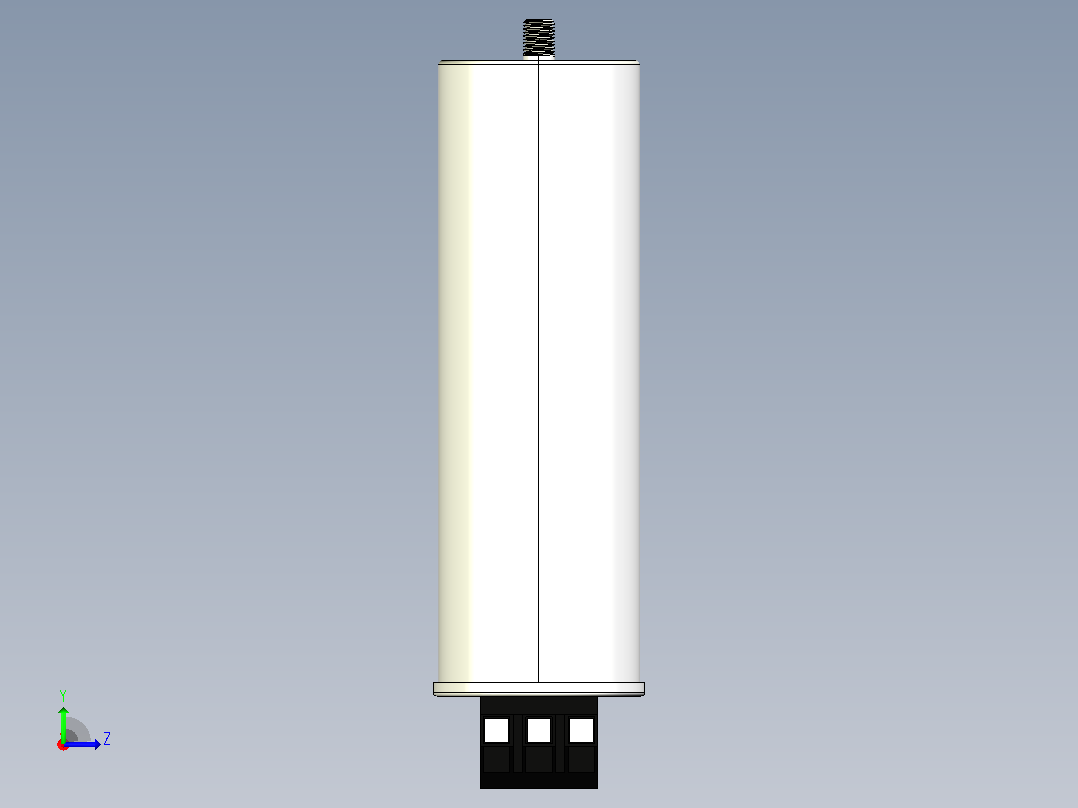 NWC6(0.4～0.45)-10～12自愈式低电压并联电容器三维模型202202左视图
