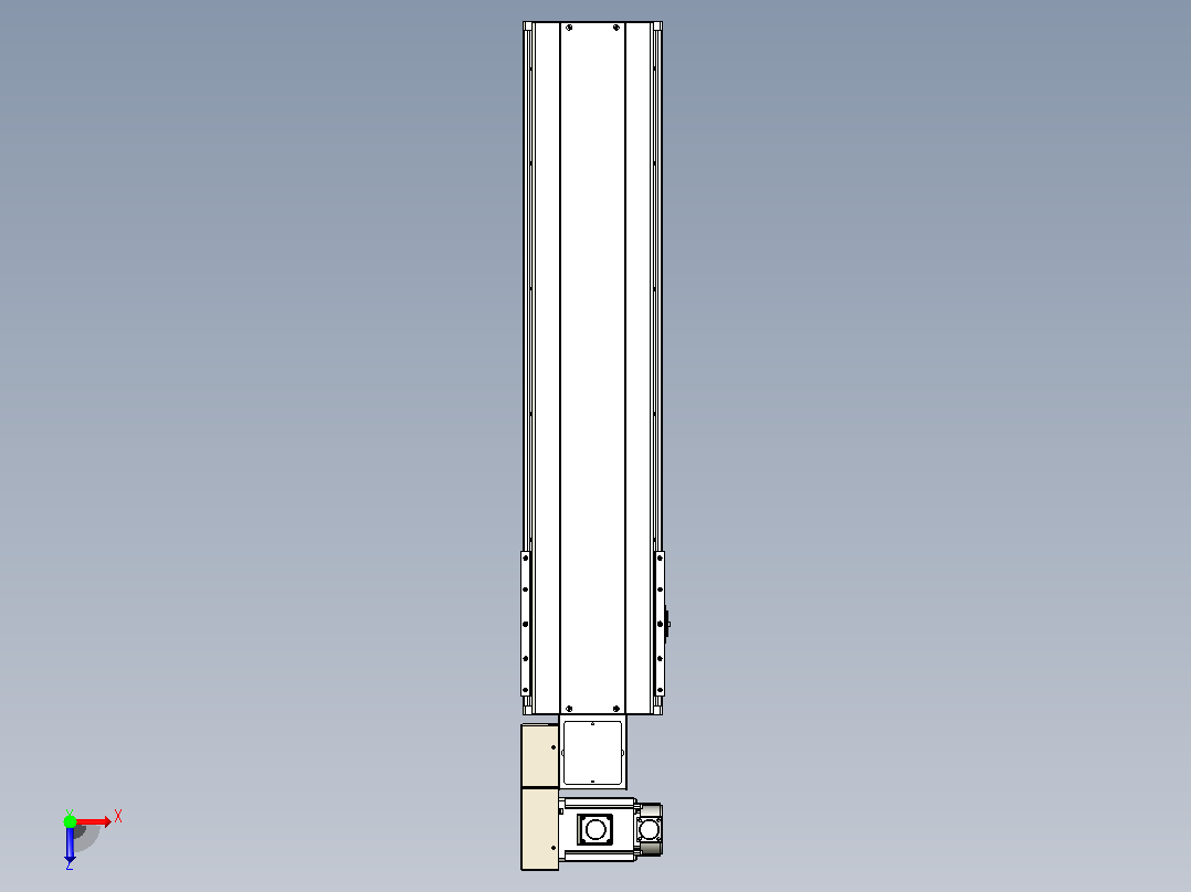 皮带直线轴半封闭可选导轨TPA-HNB-220D-176-L700-ML-C-P1K-N3俯视图