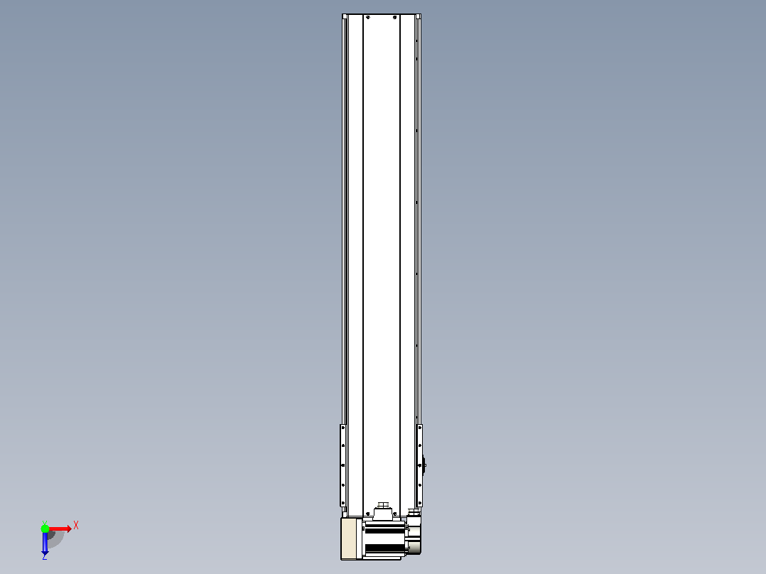 皮带直线轴半封闭可选导轨TPA-HNB-220D-176-L1000-LU-C-P1K-N3俯视图