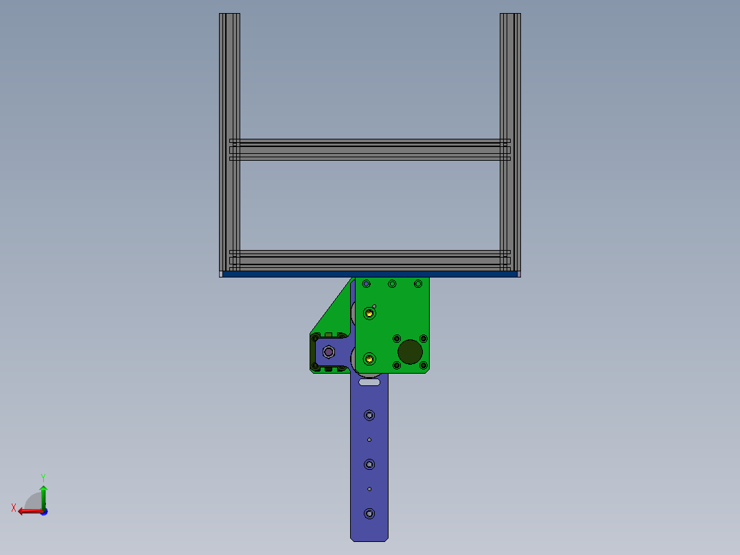 气动夹具sw18可编辑后视图