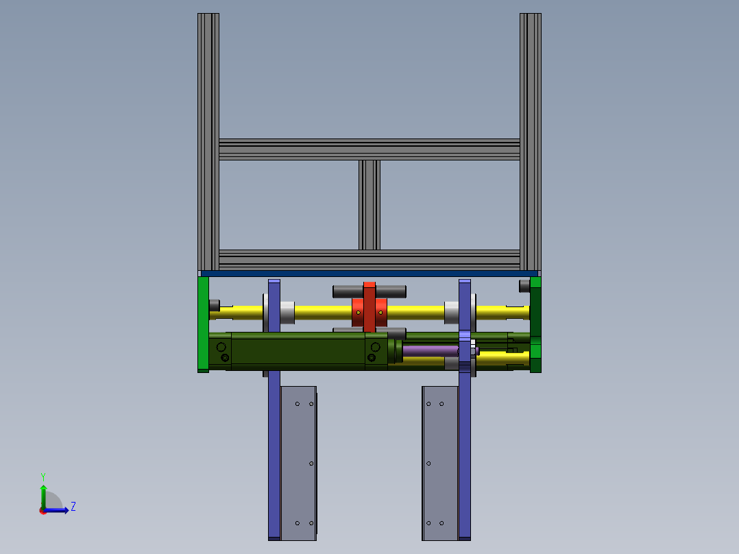 气动夹具sw18可编辑左视图