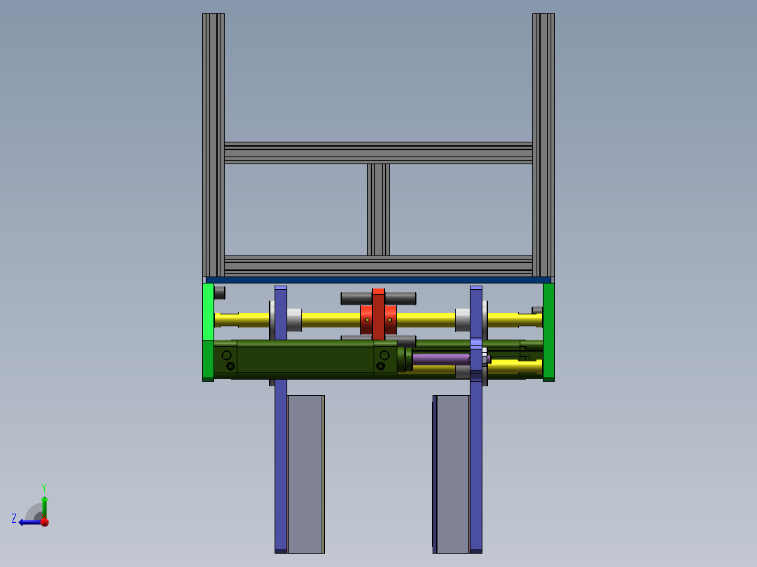 气动夹具sw18可编辑右视图
