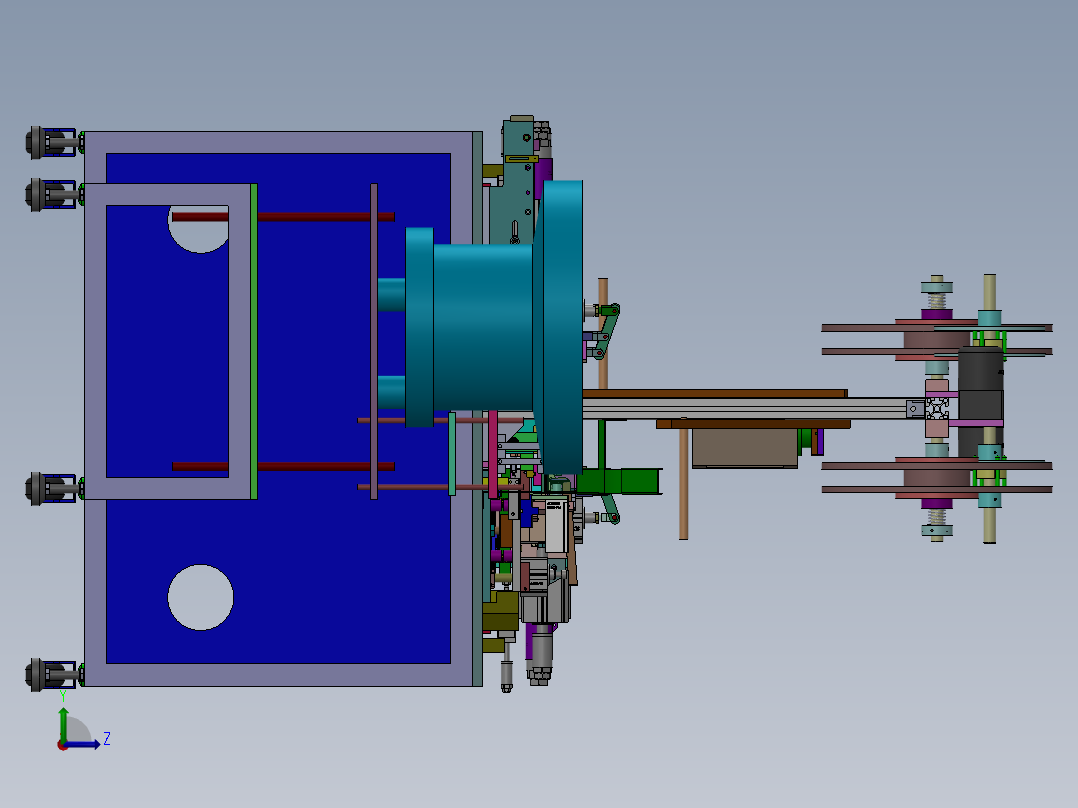 上下四排端子连接器自动机(BOM)sw12可编辑左视图