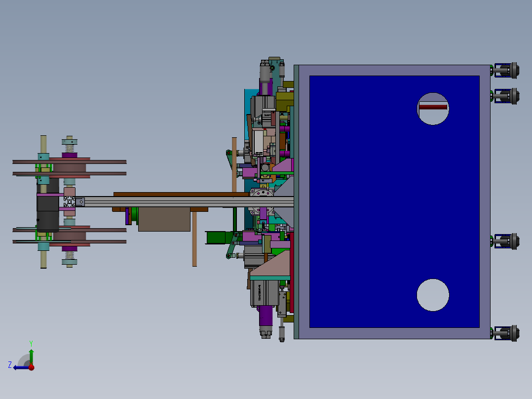 上下四排端子连接器自动机(BOM)sw12可编辑右视图