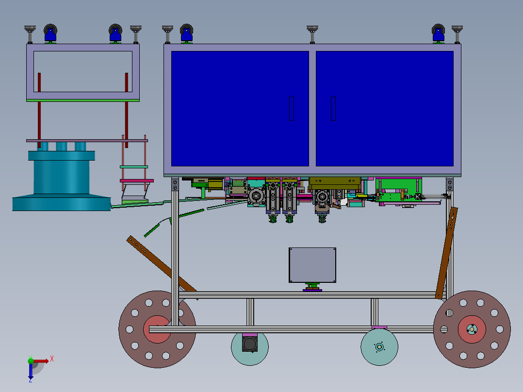上下四排端子连接器自动机(BOM)sw12可编辑俯视图