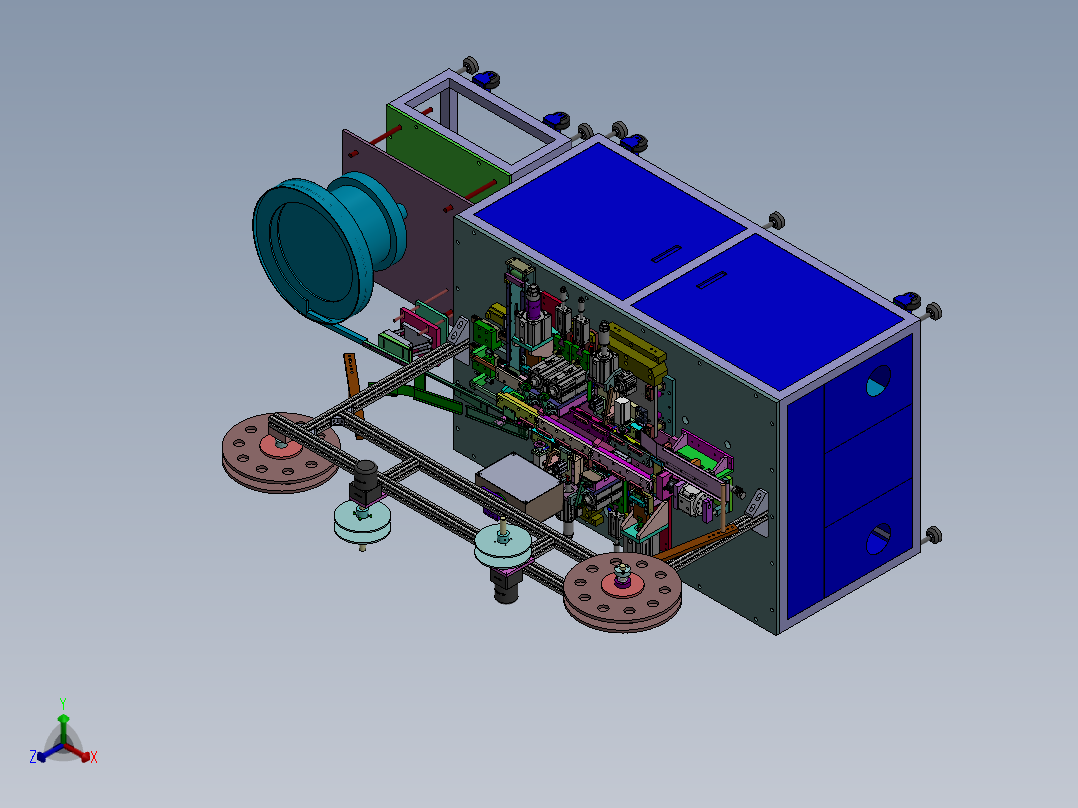 上下四排端子连接器自动机(BOM)sw12可编辑正等轴测图
