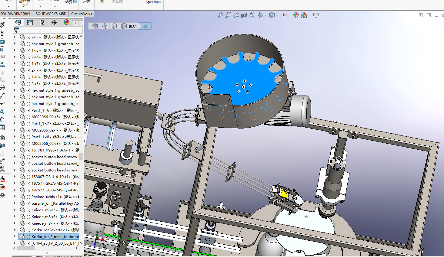 瓶灌装封口机全自动生产线3d图纸三维模型 瓶灌装封口机3d图纸