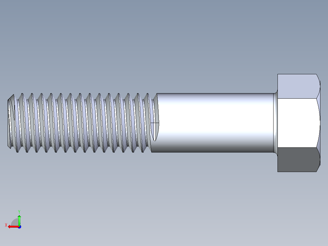 UNC 六角螺栓-Hex Bolt 0.4375-14 x 2后视图