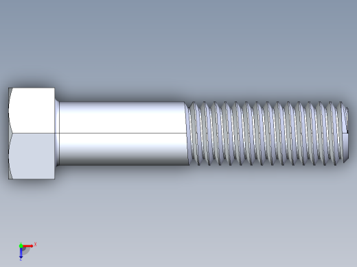 UNC 六角螺栓-Hex Bolt 0.4375-14 x 2俯视缩略图