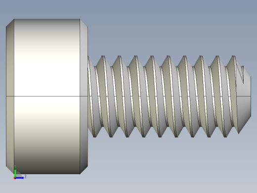 M2 x 0.4mm Thread 4mm LONG SOCKET HEAD CAP SCREW.IGS左视缩略图